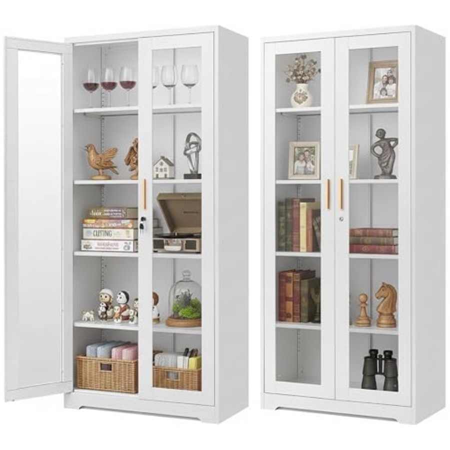 Glass Cabinet Display - Home curio display cabinet with glass