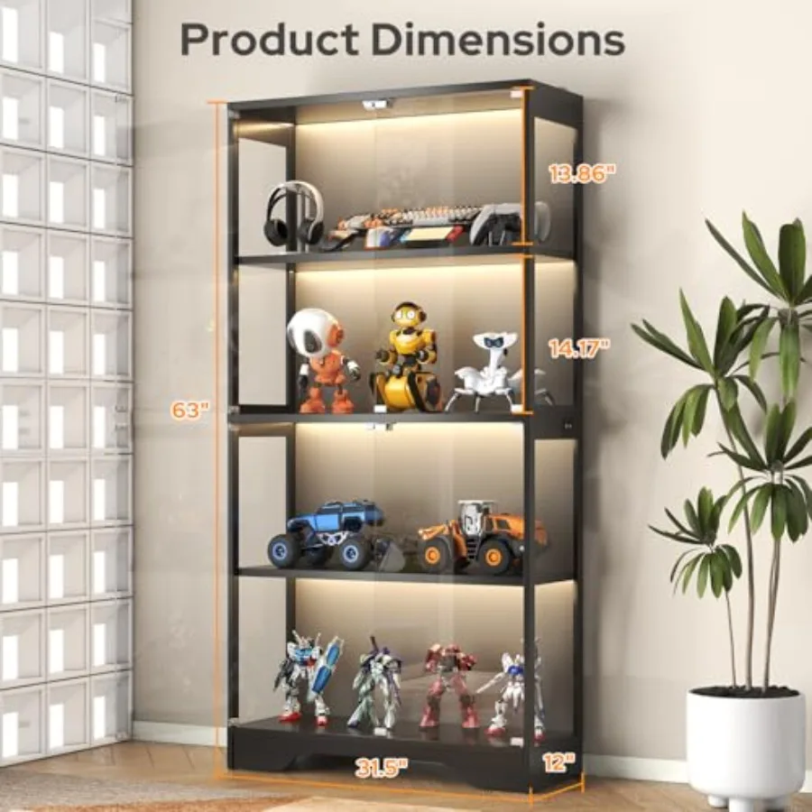 Display Cabinet with Glass Doo - đánh giá và giá Glass Cabinet Display
