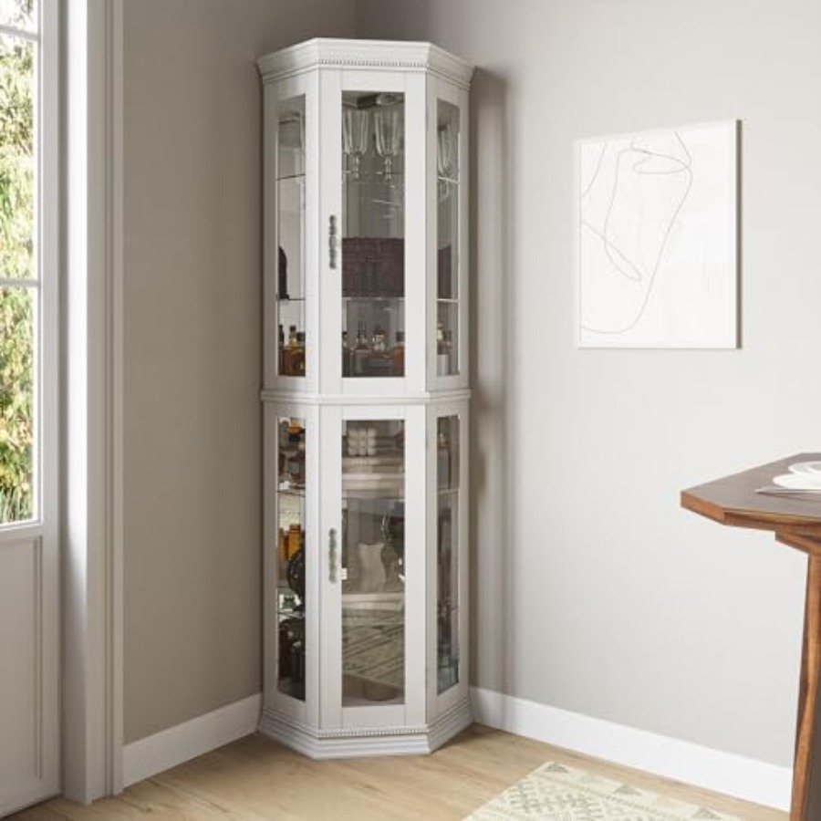 Lighted 3-side glass display c - đánh giá và giá Glass Cabinet Display