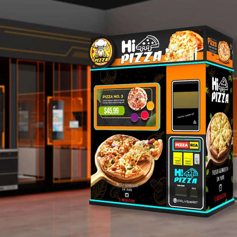 Smart Automatic Pizza Vending  - đánh giá và giá Vending Machine Qr Code