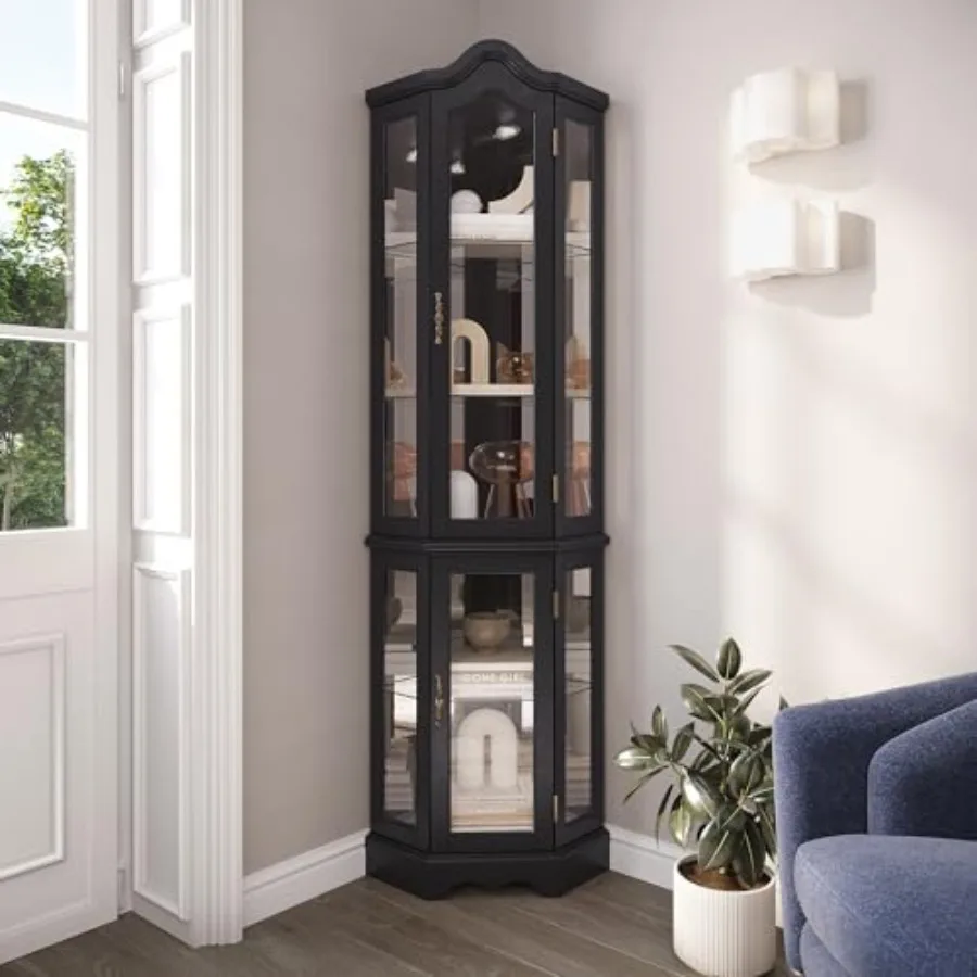Lighted 3-side glass display c - đánh giá và giá Glass Cabinet Display