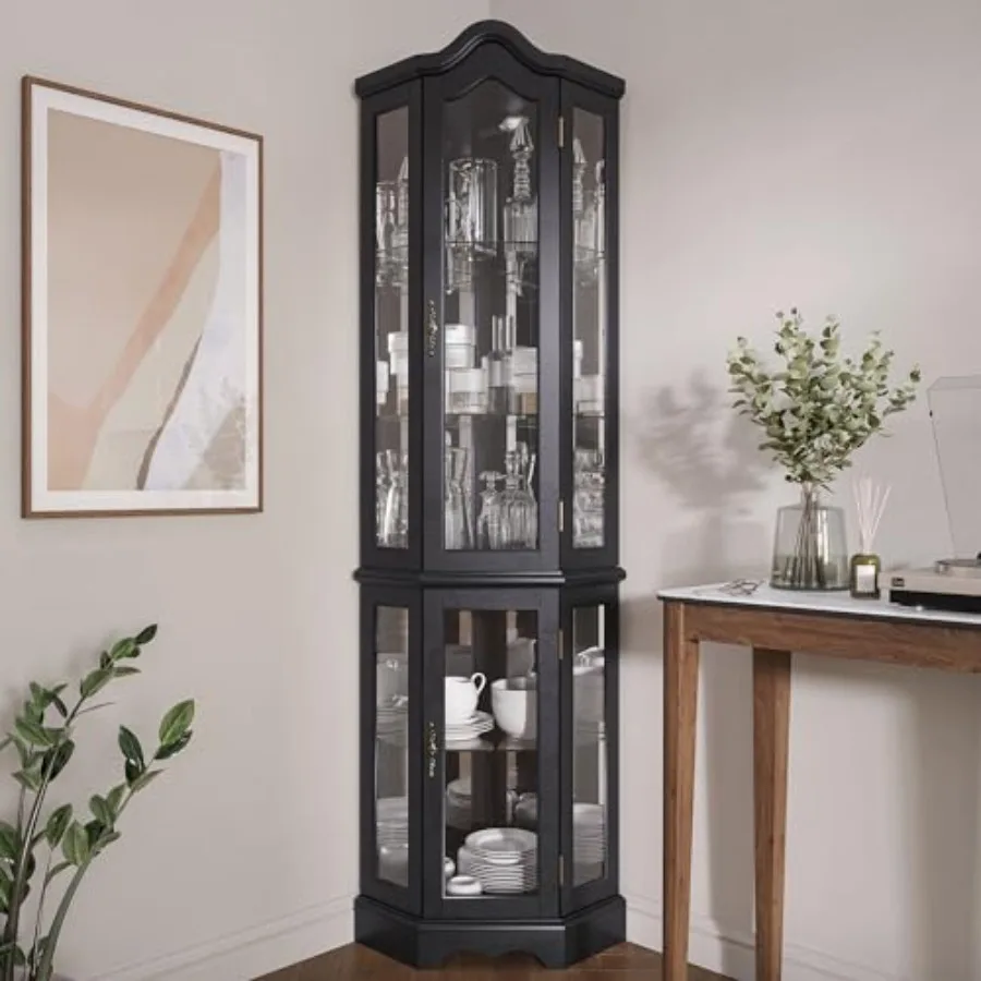 Lighted 3-side glass display c - đánh giá và giá Glass Cabinet Display