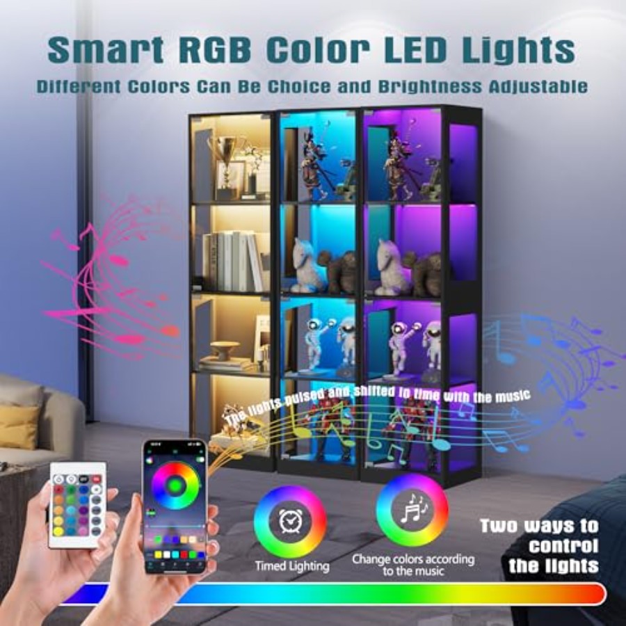 Glass display cabinet with LED - đánh giá và giá Glass Cabinet Display