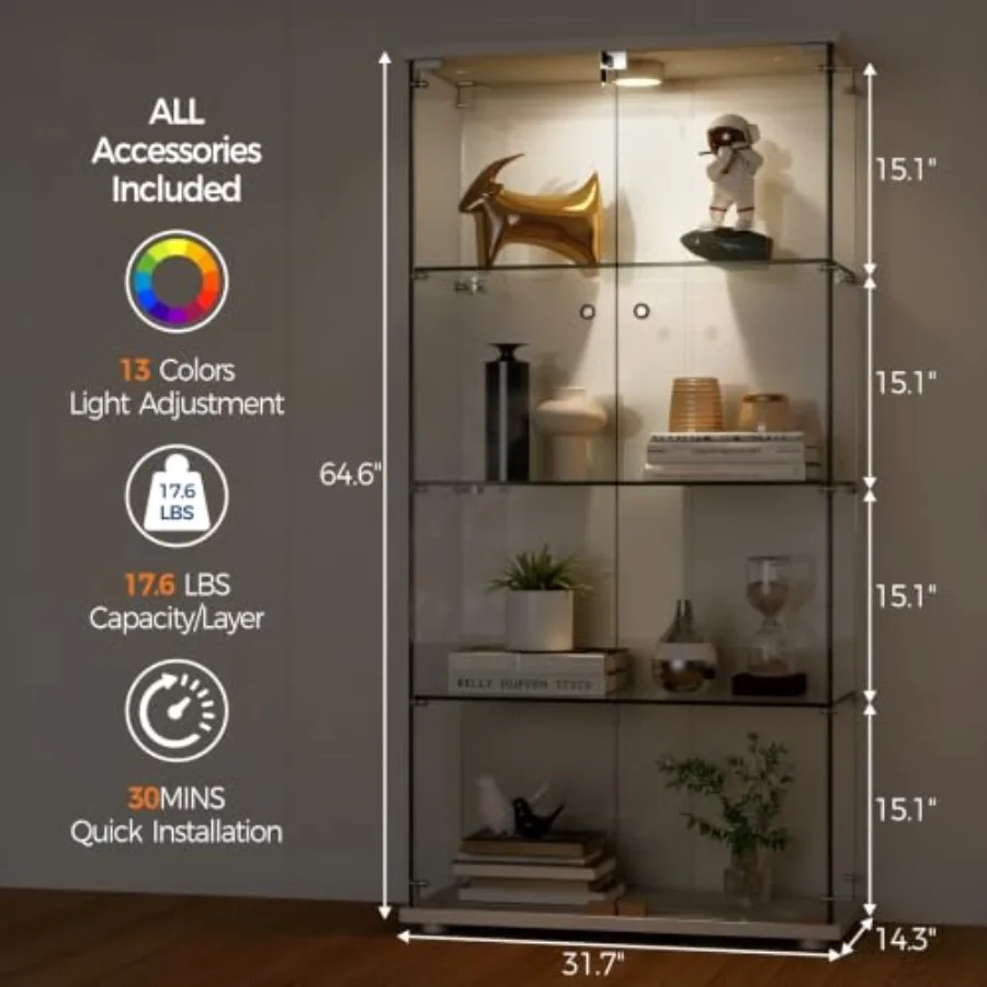 Tempered Glass Display Cabinet - đánh giá và giá Glass Cabinet Display